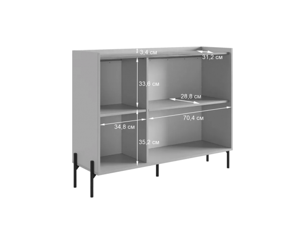 Комод Доминика кашемир / дуб крафт золотой
