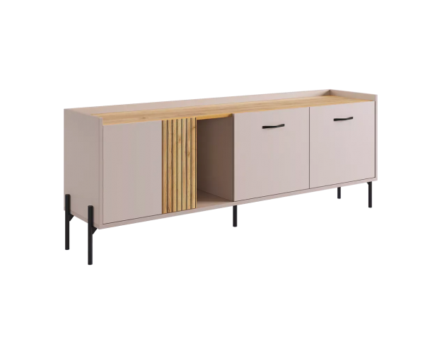 Тумба Доминика 2 кашемир / дуб крафт золотой