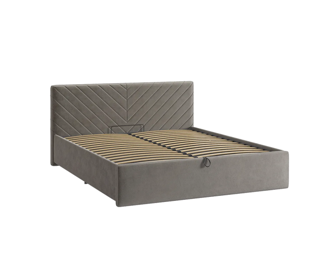 Кровать с подъемным механизмом 1600 Сандра 2 латте (велюр)