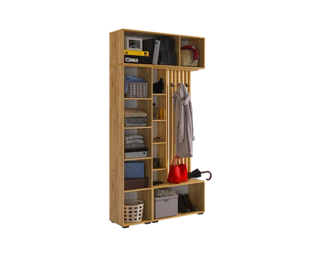 Прихожая Бери К8 дуб крафт золотой / графит