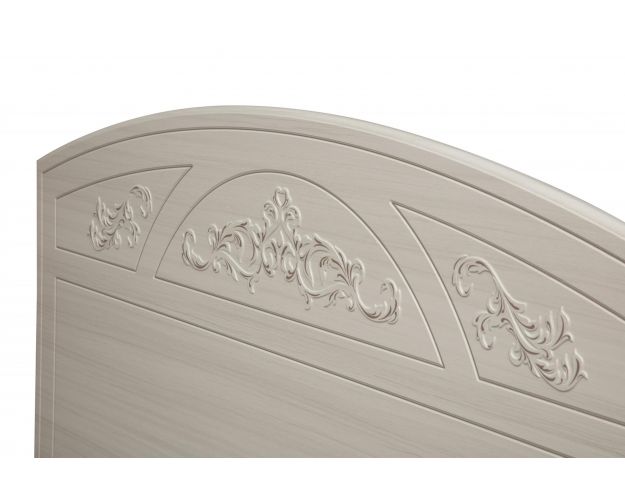 Кровать "Каролина" 1600 (с настилом) (патина)(вудлайн кремовый/ПВХ Сандал белый)/осн.