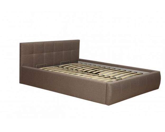 Кровать "Диана" ш. 1400 (Н=1010мм) (жаккард шоколад)