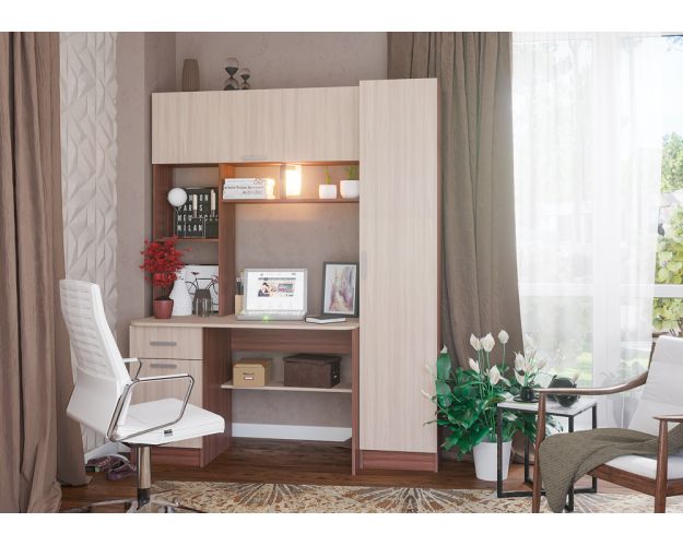 Стол компьютерный 7 шимо темный / шимо светлый