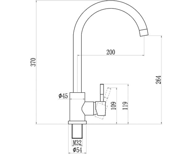 Смеситель для кухонной мойки Savol S-SUS3002H