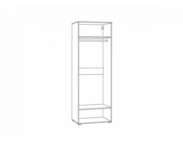 Шкаф двухстворчатый Остин 13.224 серый графит / дуб вотан